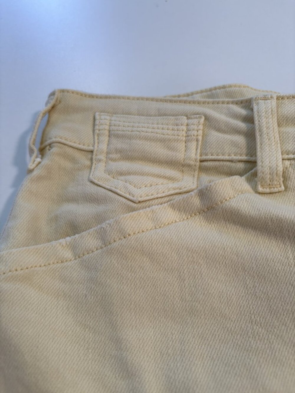 Pilcro Anthropologie Butter Yellow Carpenter Pants 28T Wide Leg Cropped Utility - Picture 5 of 11